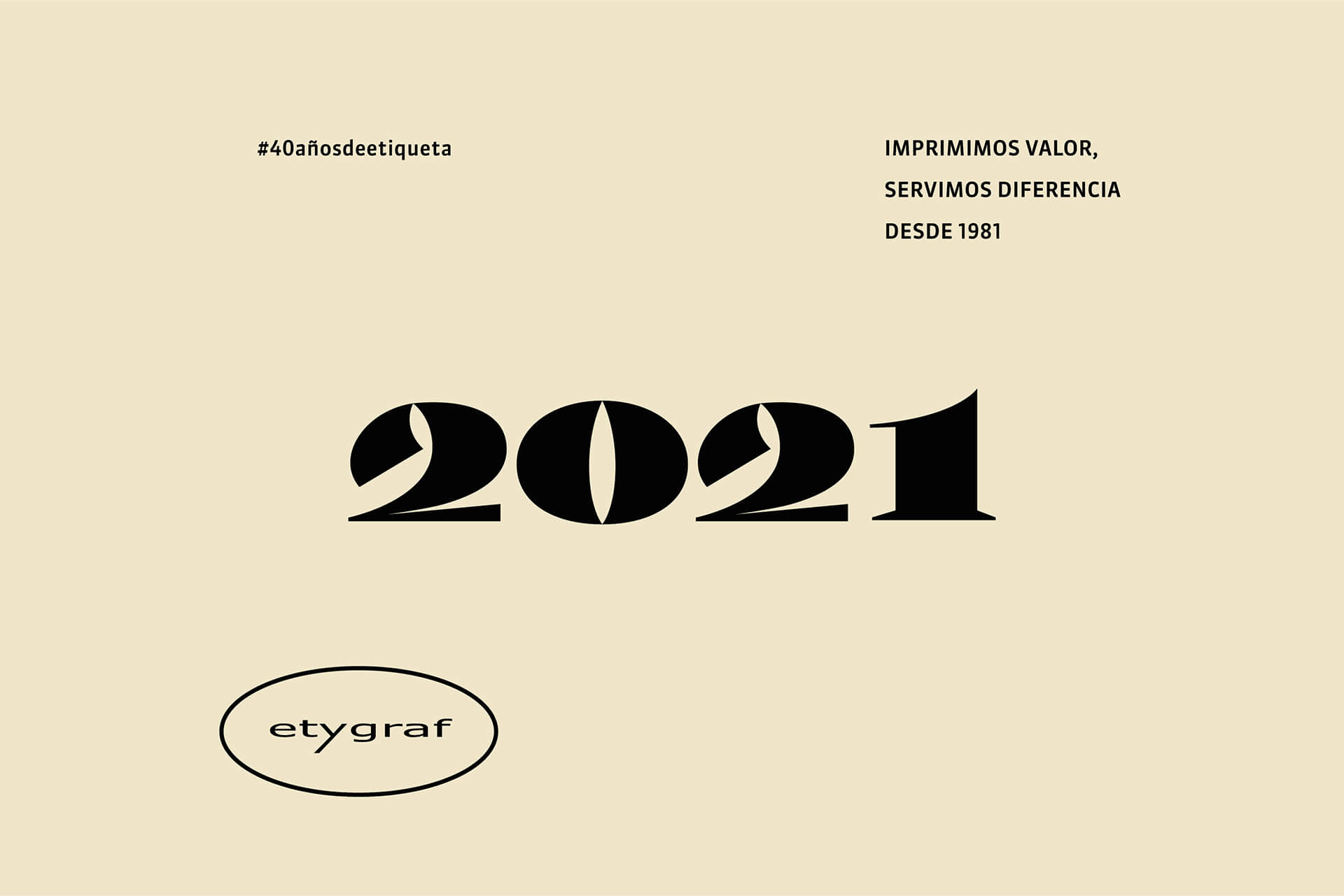 Diseño del calendario Etygraf 40 aniversario